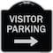 Signmission Designer Series-Visitor-parking Right, Black & Silver Heavy-Gauge Aluminum, 18" x 18", BS-1818-9868 A-DES-BS-1818-9868 - alternate 1